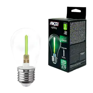 Foco bombilla led estela a19 aksi de color verde, 1w / lighting / 122…