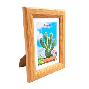 Portarretrato rectangular con marco de madera estilo rustico de 13cm …