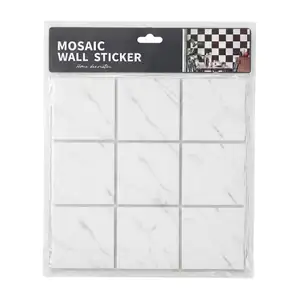 Papel tapiz autoadherible 30 x 30cm con estampado de mosaico blanco /…