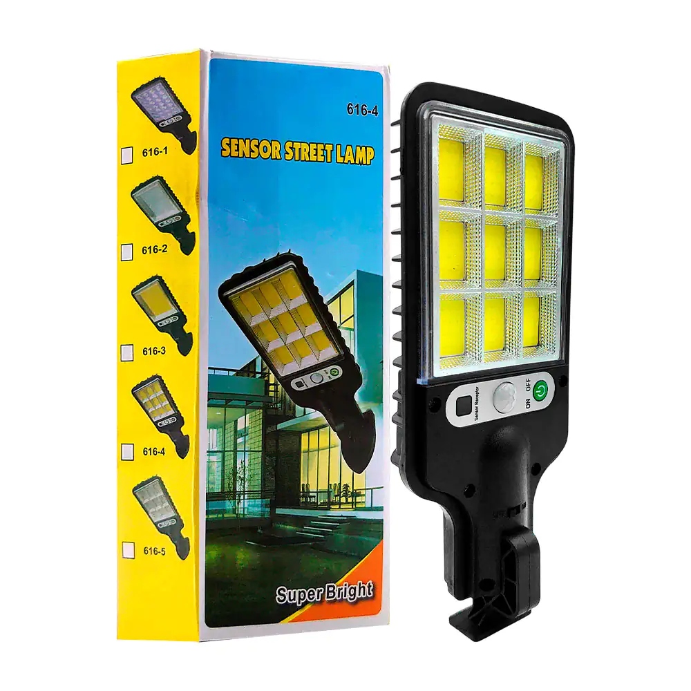 Lámpara de exterior rectangular con luz led + encendido automático
