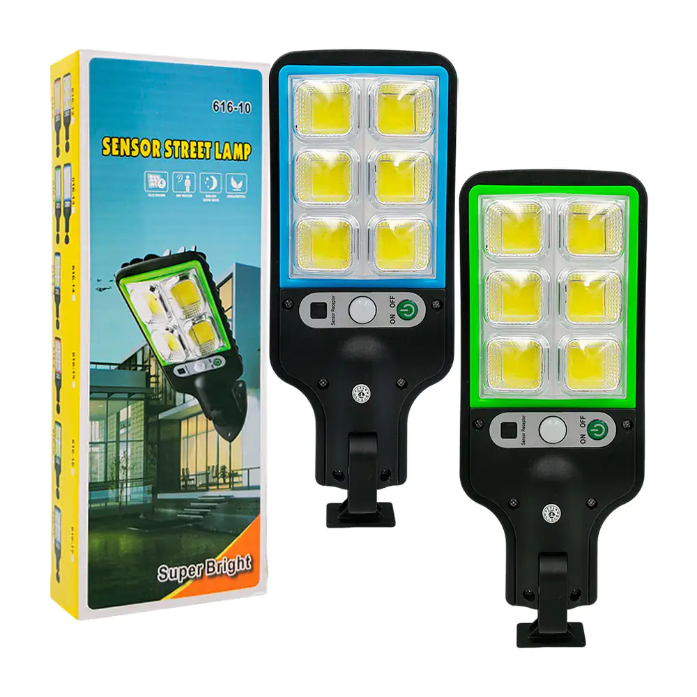 Lámpara de exterior rectangular con luz led tipo lupa + encendido aut…