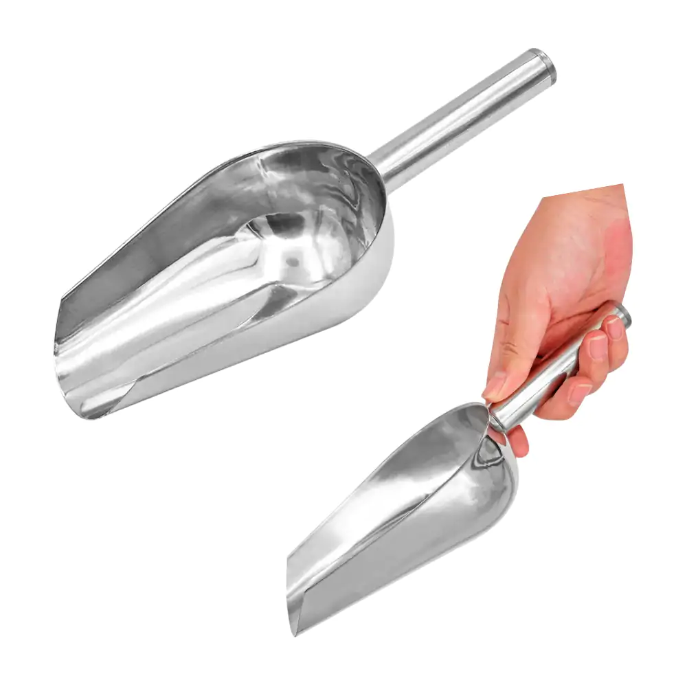 Cucharón mediano tipo pala multifuncional de acero inoxidable, 24cm /…
