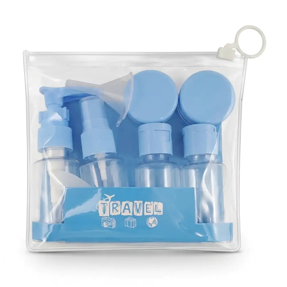 Set estuche de viaje con 4 botellas dispensadoras y 2 contenedores re…