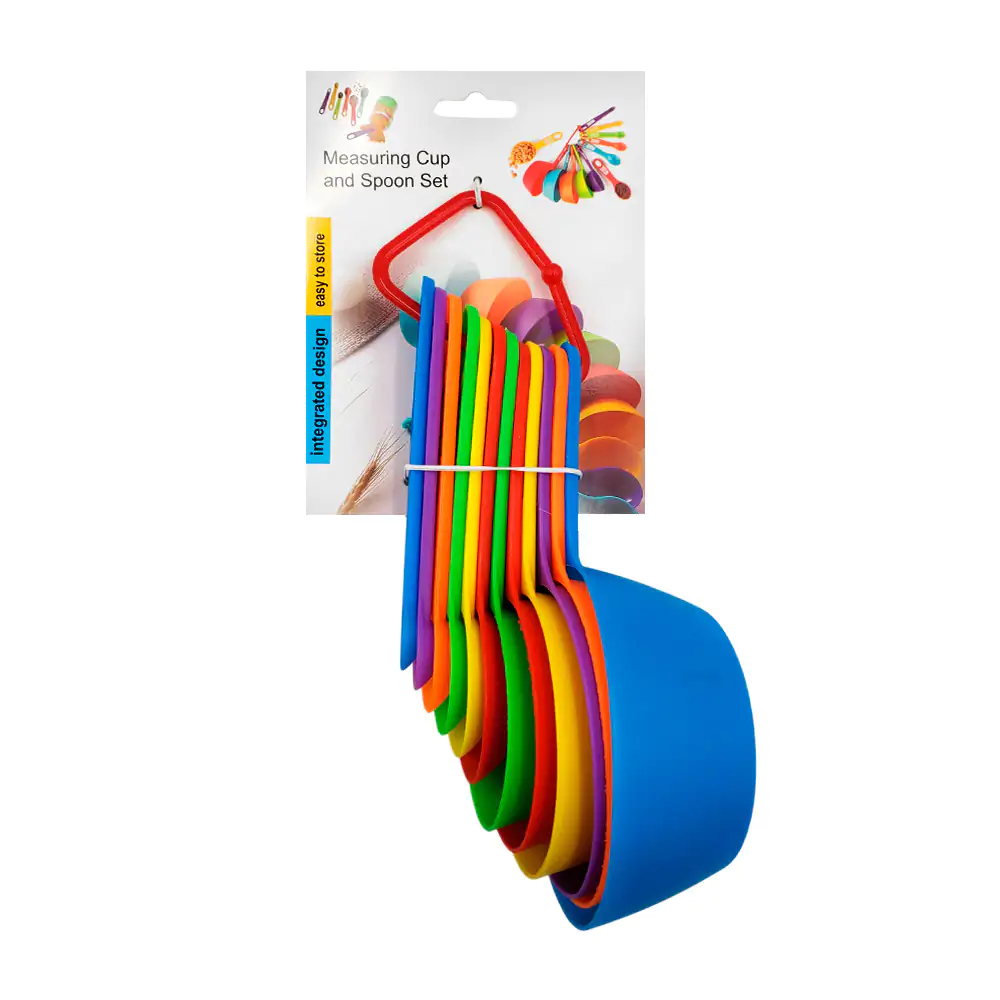 Juego con 12 cucharas medidoras desde 1/8 hasta 1 taza, variedad de c…
