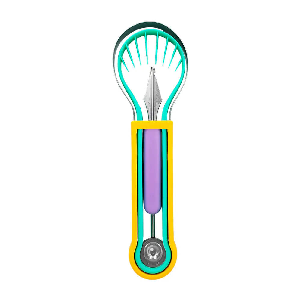 Cortador 4 en 1 para frutas, acero inoxidable con diseño ergonómico, …