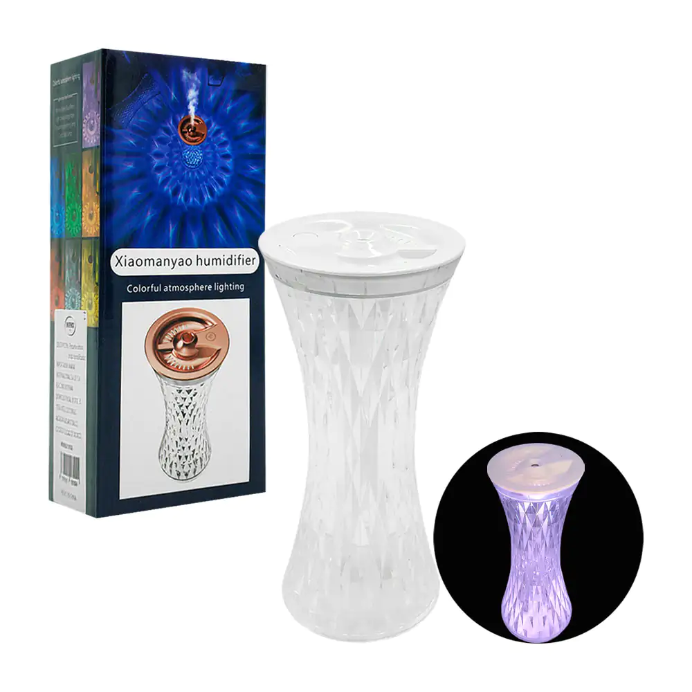 Humidificador con diseño moderno, efecto cristal con luz rgb / 18102