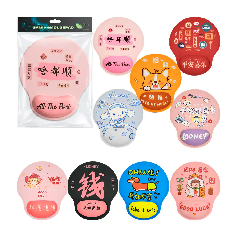 Tapete mouse pad con almohadilla y estampado kawaii, variedad de dise…