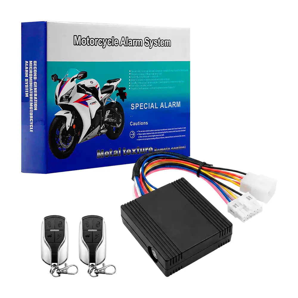 Set de alarma para motocicleta multifuncional con accesorios / 18658