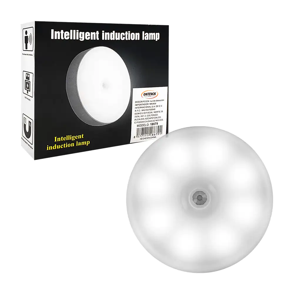 Lámpara de noche recargable en forma redonda con 2 modos de iluminaci…