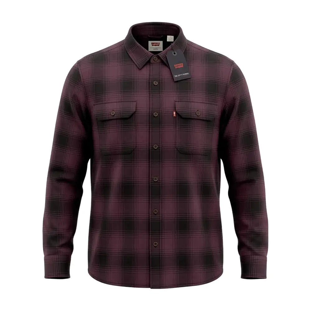 Camisa levis original de franela, cuadros chicos tintos, variedad de …