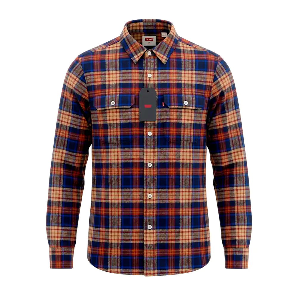 Camisa relaxed levis de franela, cuadro chicos tricolor, variedad de …
