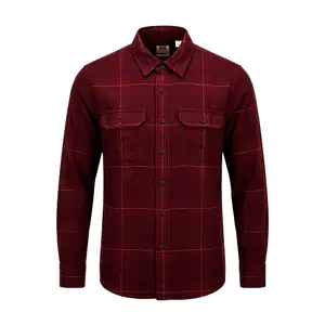 Camisa relaxed levis original de franela, cuadro chico color rojo, va…