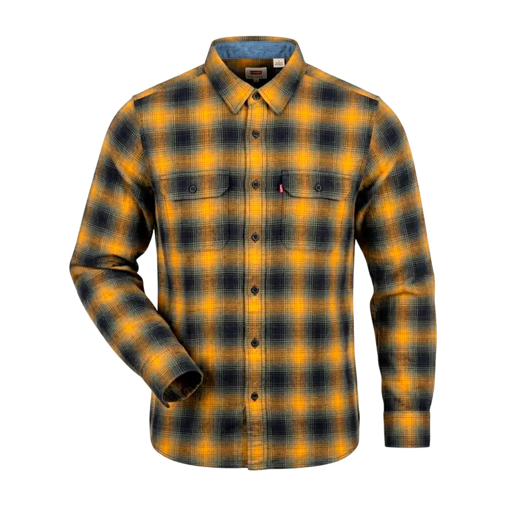 Camisa relaxed de franela, clásica con 2 bolsillos, variedad de tallas