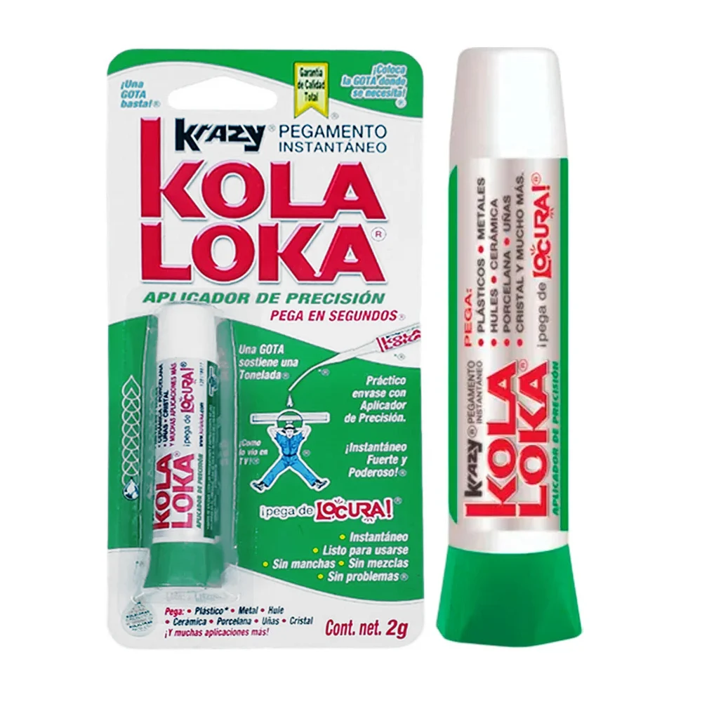 Pegamento líquido instantáneo krazy kola loka con aplicador de precis…