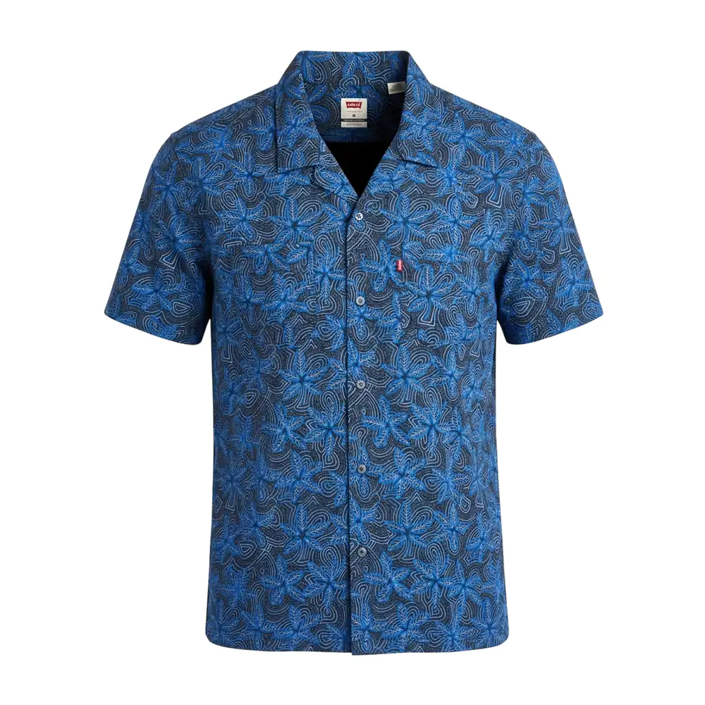 Camisa casual levis de manga corta con estampado de flores, variedad …