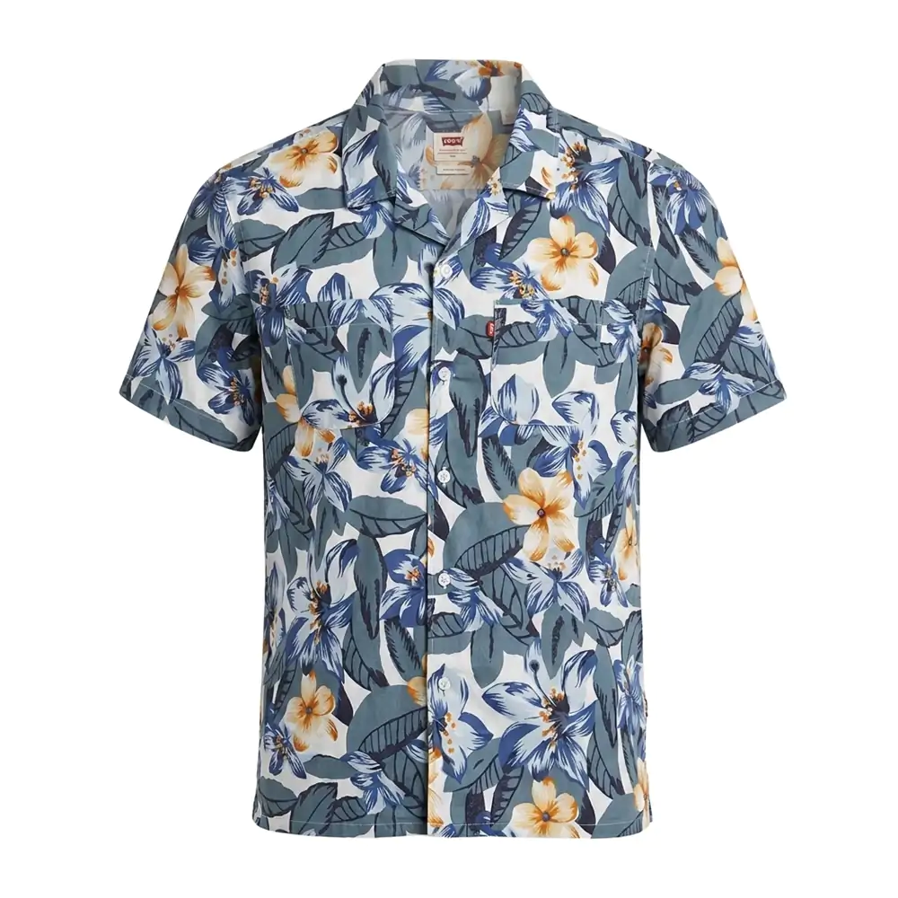 Camisa relaxed manga corta levis, estampado hawaiiano, variedad de ta…