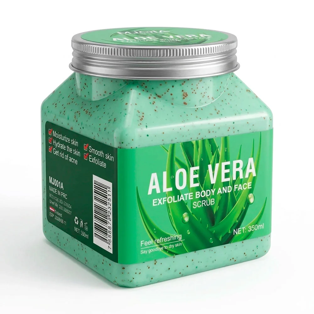 Crema exfoliante facial y corporal con extracto de aloe vera, 350ml /…