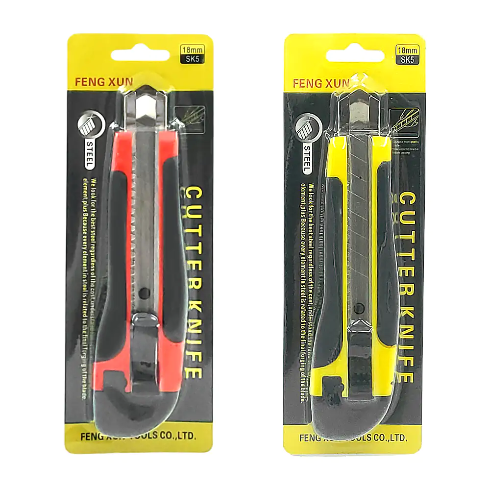 Cutter grande con hoja de 18mm + empuñadura antideslizante y bloqueo …