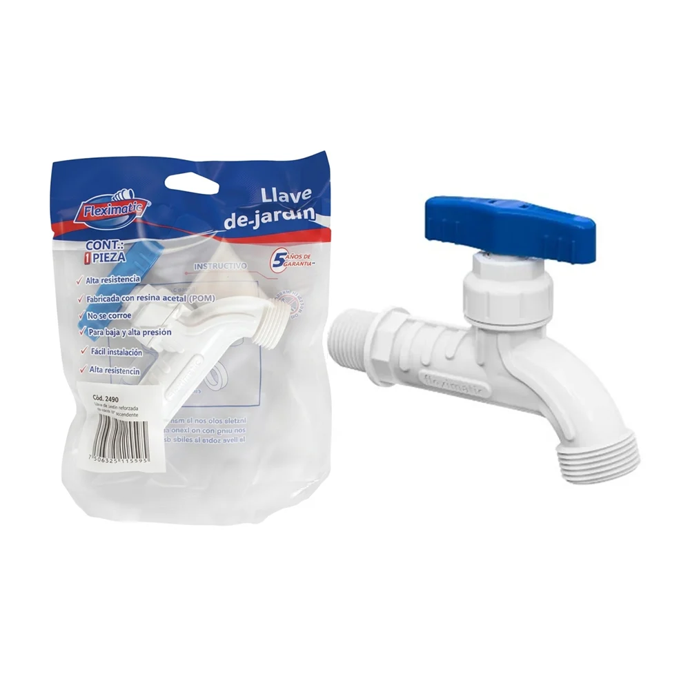 Llave de jardín reforzada de acetal de 1/2 pulgada ascendente / flexi…