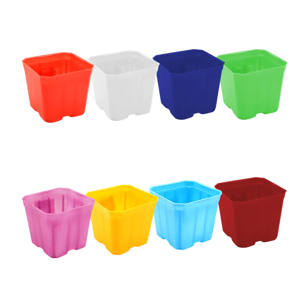 1pz mini maceta cuadrada de plástico, 6x5x5 cm, variedad de colores /…