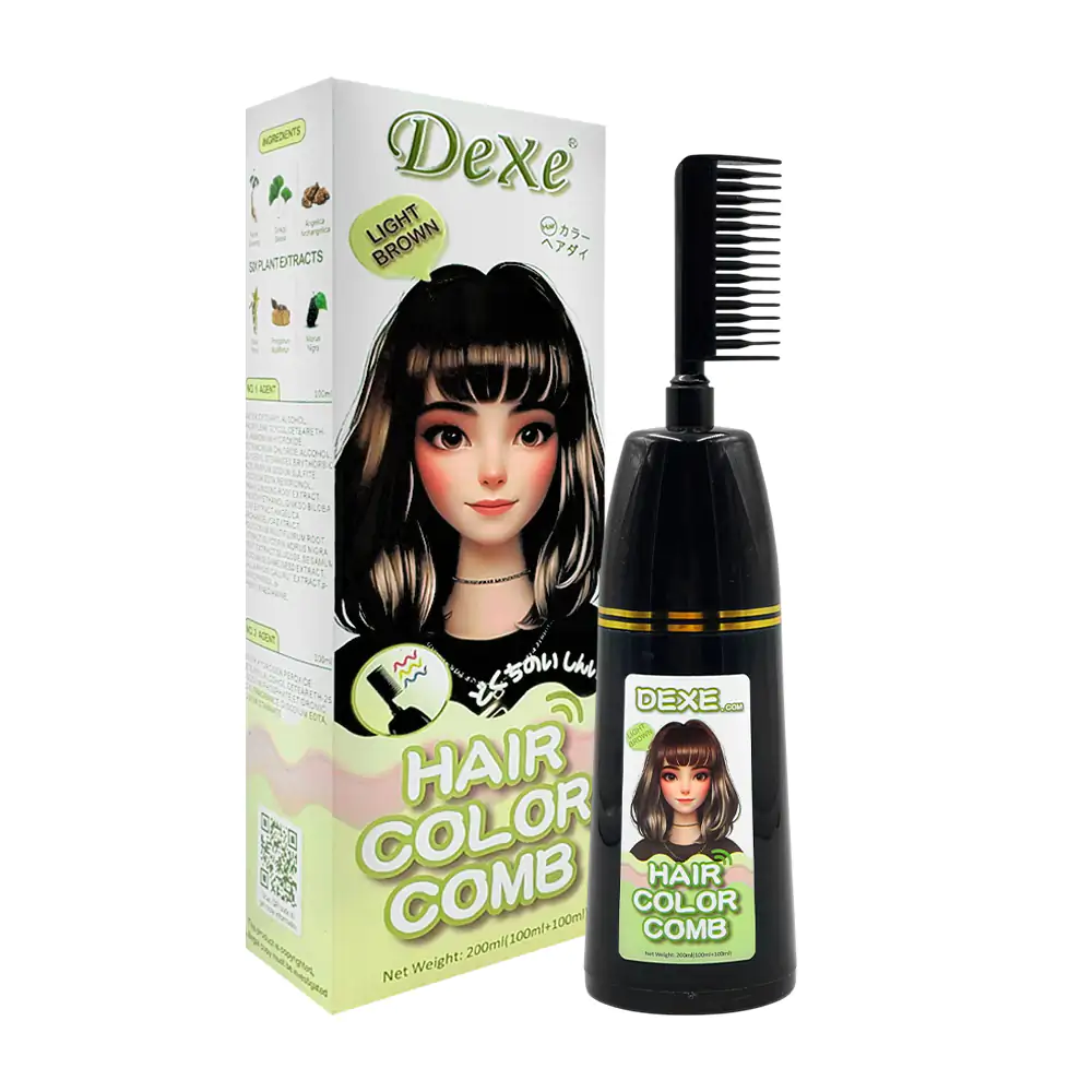 Tinte para el cabello, tono castaño claro, 200ml + accesorios / 314863