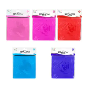 Paquete con 20 servilletas de papel lisas 33x33cm, variedad de colore…