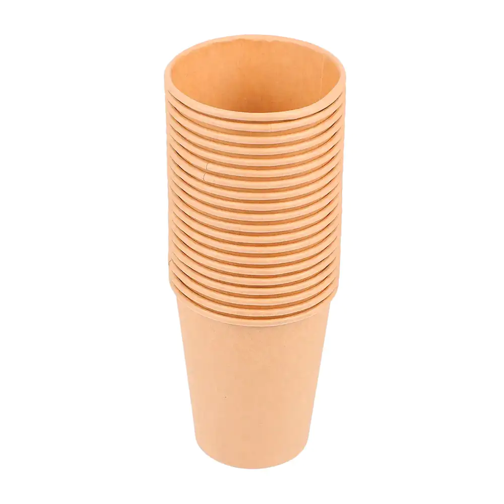 Paquete con 20 vasos reino fiesta de papel tipo kraft color café, 9oz