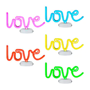Lámpara letrero led decorativo de pilas en forma de leyenda love, var…