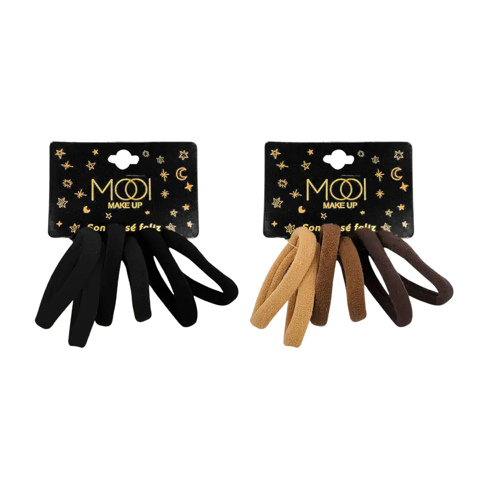 Paquete con 6 donas ligas de tela suave para el cabello, 4.5cm / mooi…