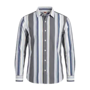 Camisa levis original de vestir de manga larga con diseño de rayas ve…