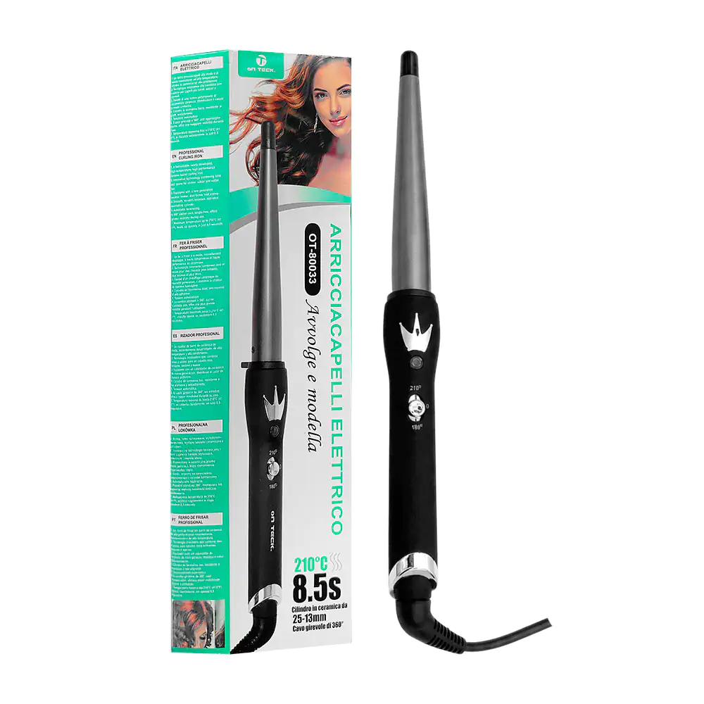 Ferro rizador de cerámica para el cabello, 2 niveles de temperatura /…