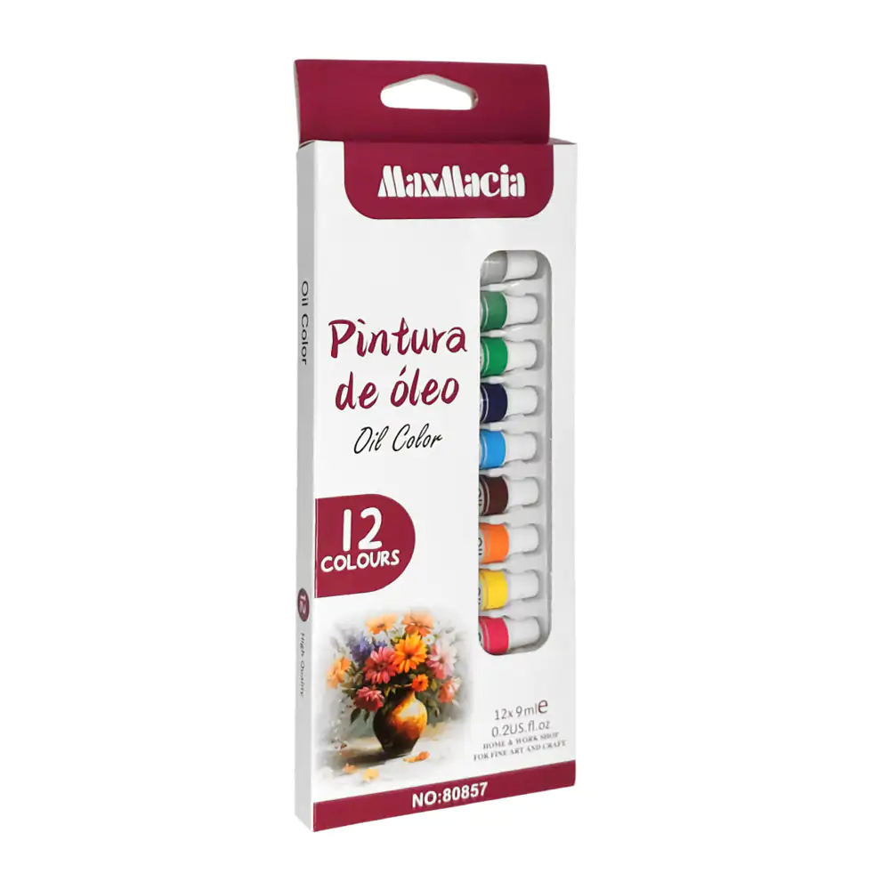 Paquete con 12 pinturas de óleo de diferentes colores, tubo de 9ml / …