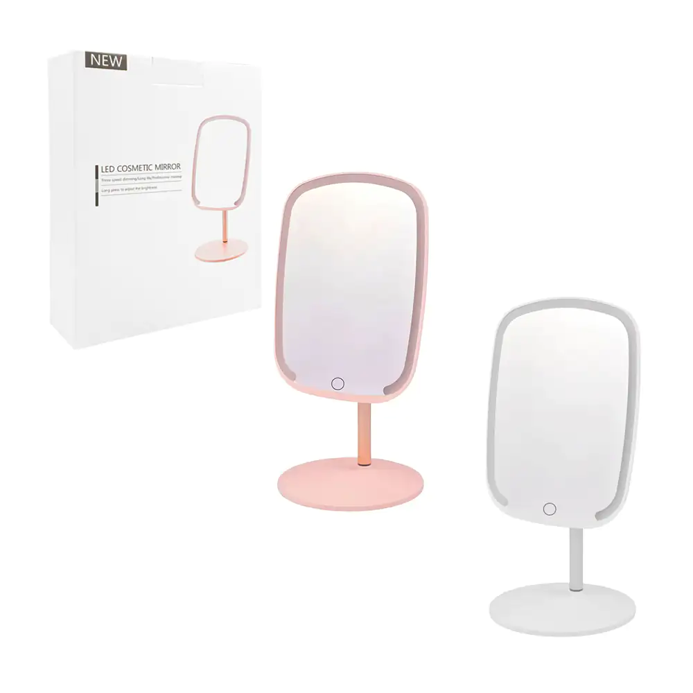 Espejo rectangular con luz led + base, 3 modos de iluminación, varios…