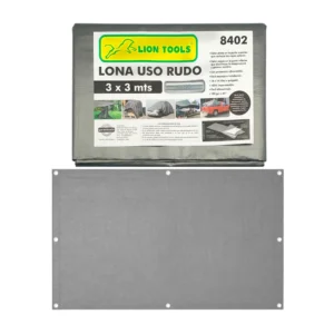 Lona impermeable lion tools de uso rudo color gris con protección ult…