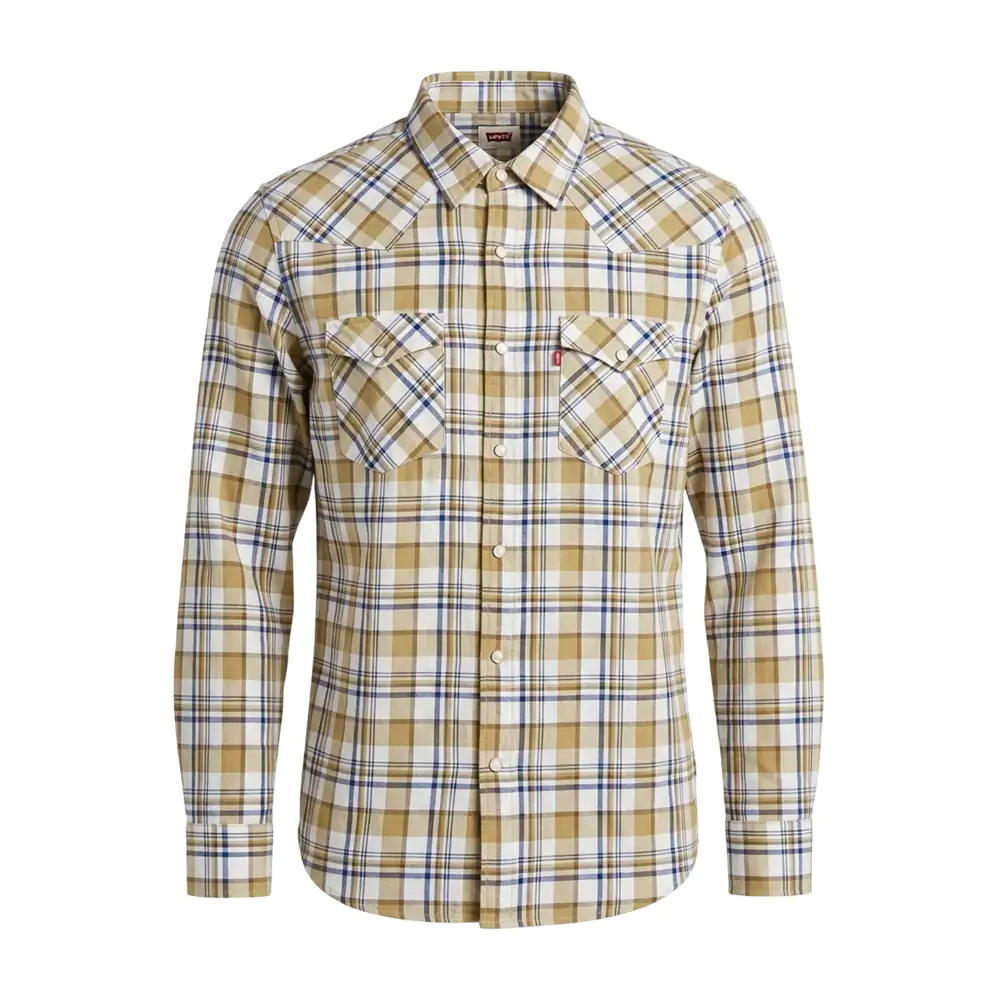 Camisa levis estándar de vestir con estampado de cuadros, variedad de…