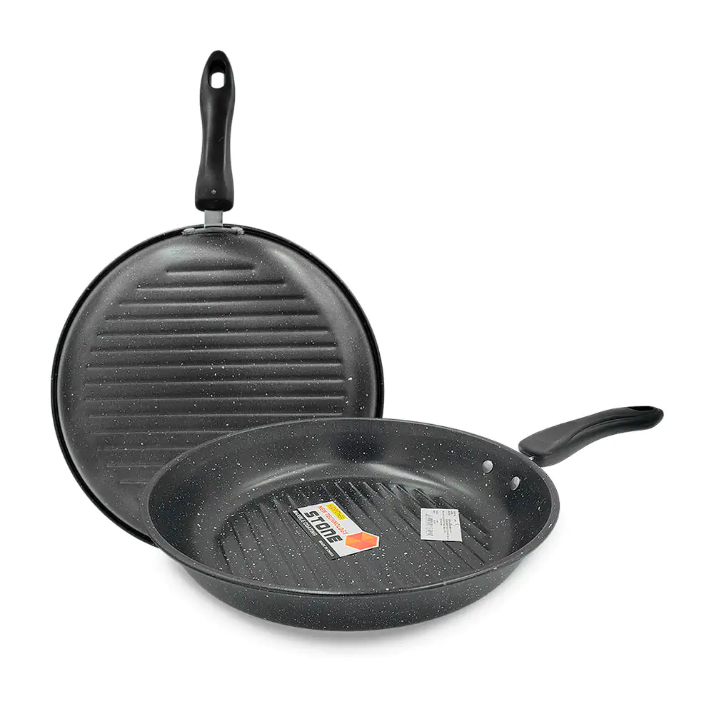 Sartén parrilla hotchef antiadherente de 27cm con mango de plástico c…