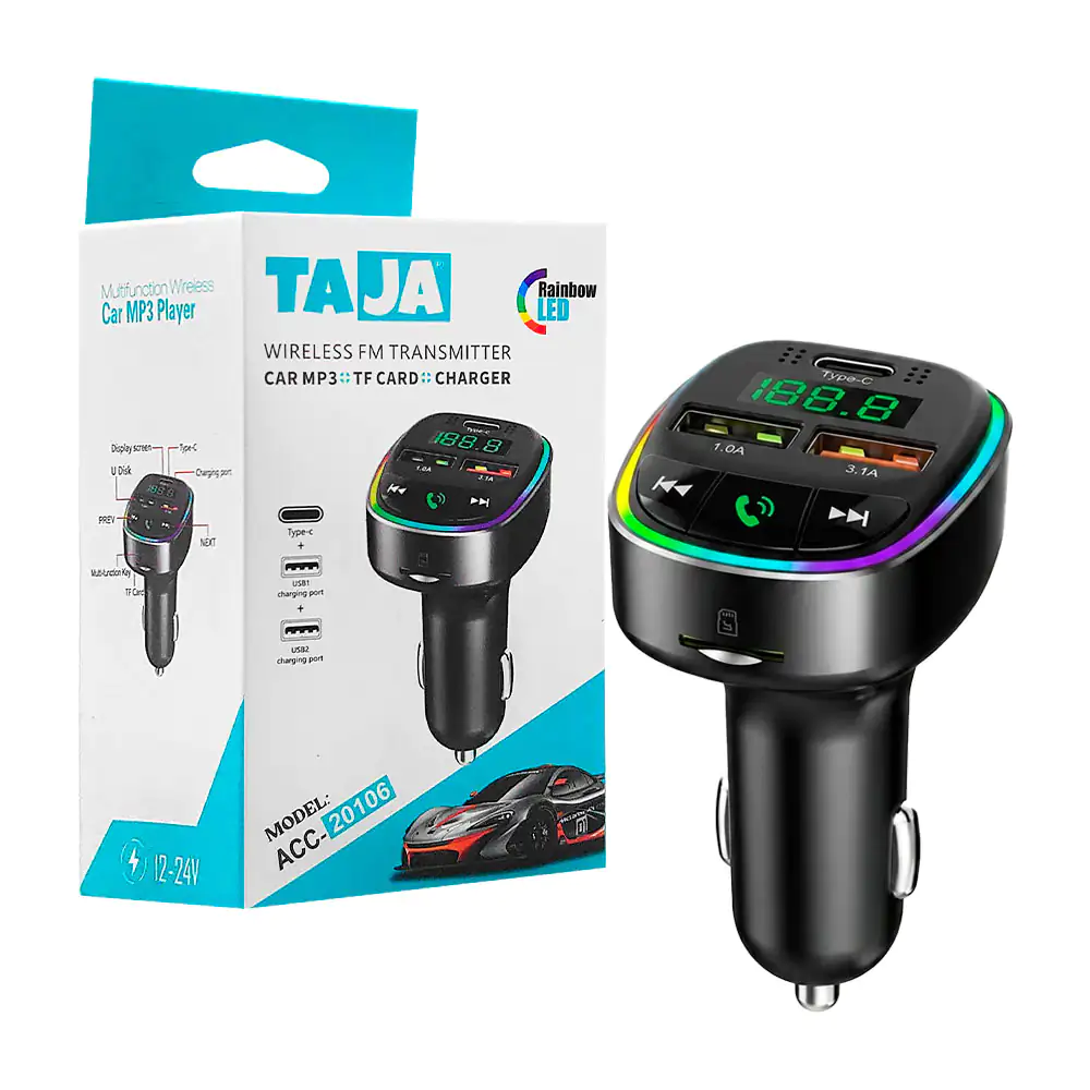 Cargador plug manos libres con múltiples puertos de carga, radio + lu…