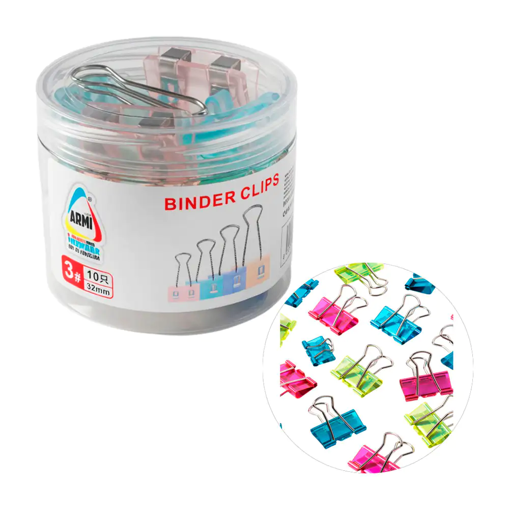 Bote con 10 clips sujetador mariposas transparentes de 32mm, variedad…