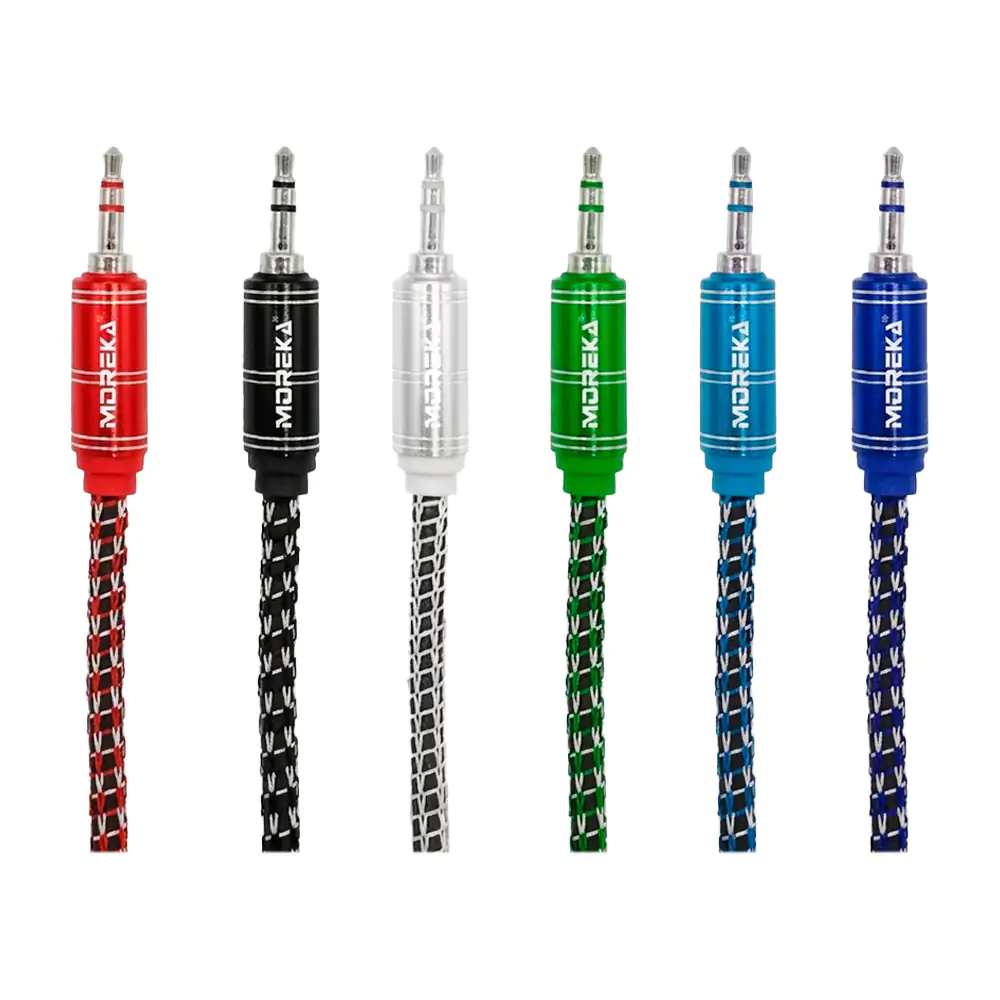 Cable auxiliar jack 3.5 moreka de 1500mm y diseño reptil, cabe reforz…