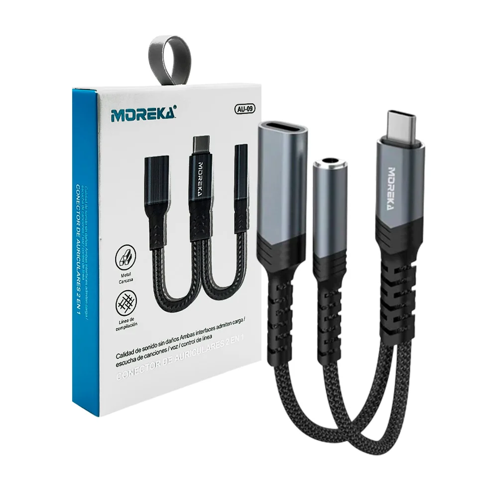Cable adaptador de auriculares 2 en 1, de tipo c a auxiliar jack 3.5 …