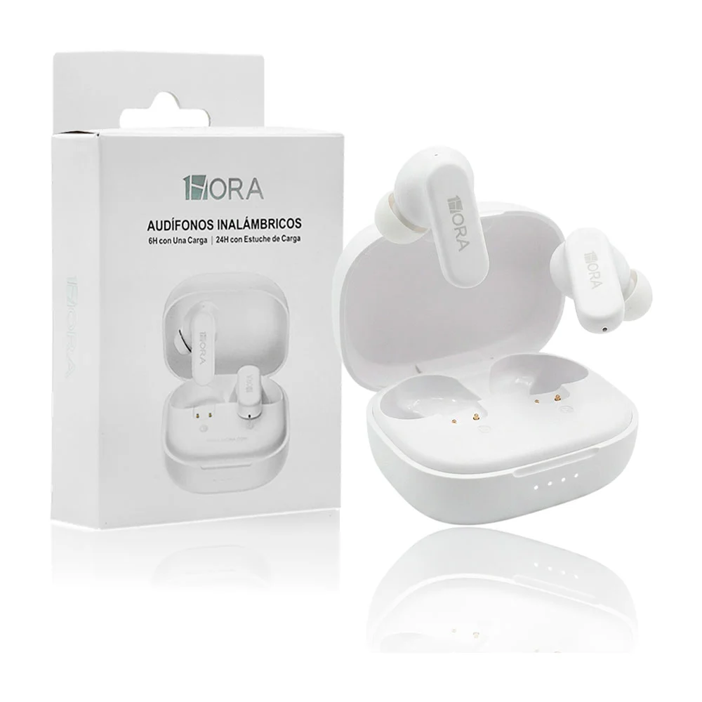 Audífonos inalámbricos con almohadillas de silicona + estuche de carg…