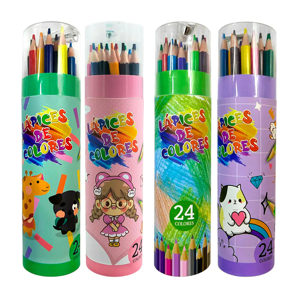 Paquete con 24 lápices de colores especiales para dibujo / b0003