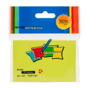 Paquete con 70 post it notas adhesivas rectangulares de 76x51mm, vari…