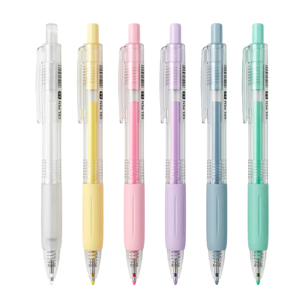 Paquete de 6 plumas con pegamento líquido de colores / b2440