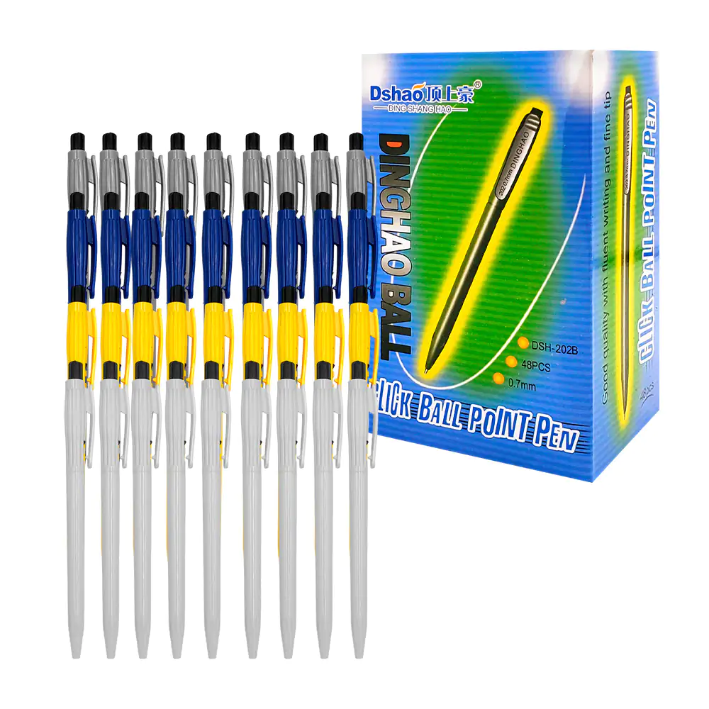 Caja con 48 plumas - bolígrafos con tinta negra, 0.7mm, variedad de c…