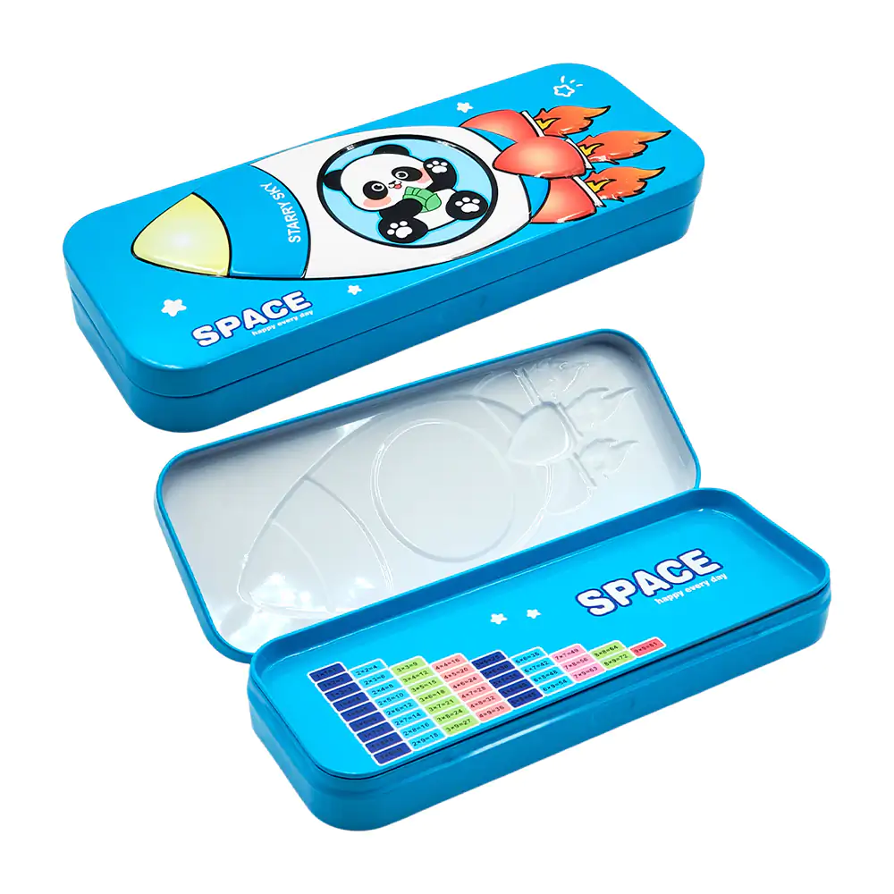 Lapicera de metal con diseño de panda en cohete, relieve 3d + separad…