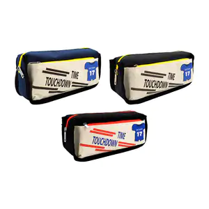 Estuche - lapicera de 2 compartimentos con temática de fútbol america…