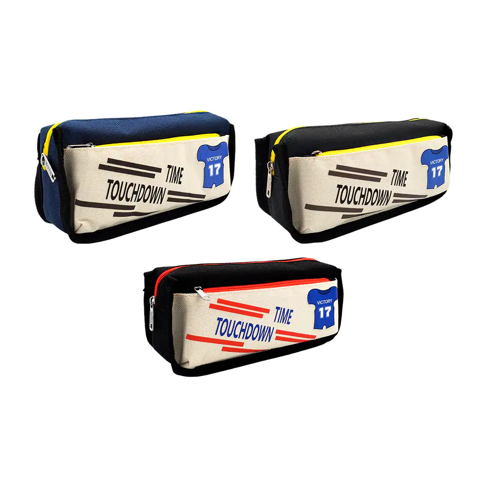 Estuche - lapicera de 2 compartimentos con temática de fútbol america…
