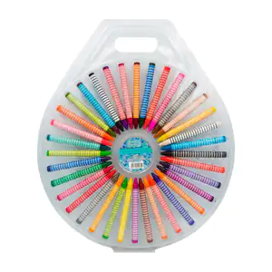 Blíster circular con 36 crayones delgados + agarradera, variedad de c…