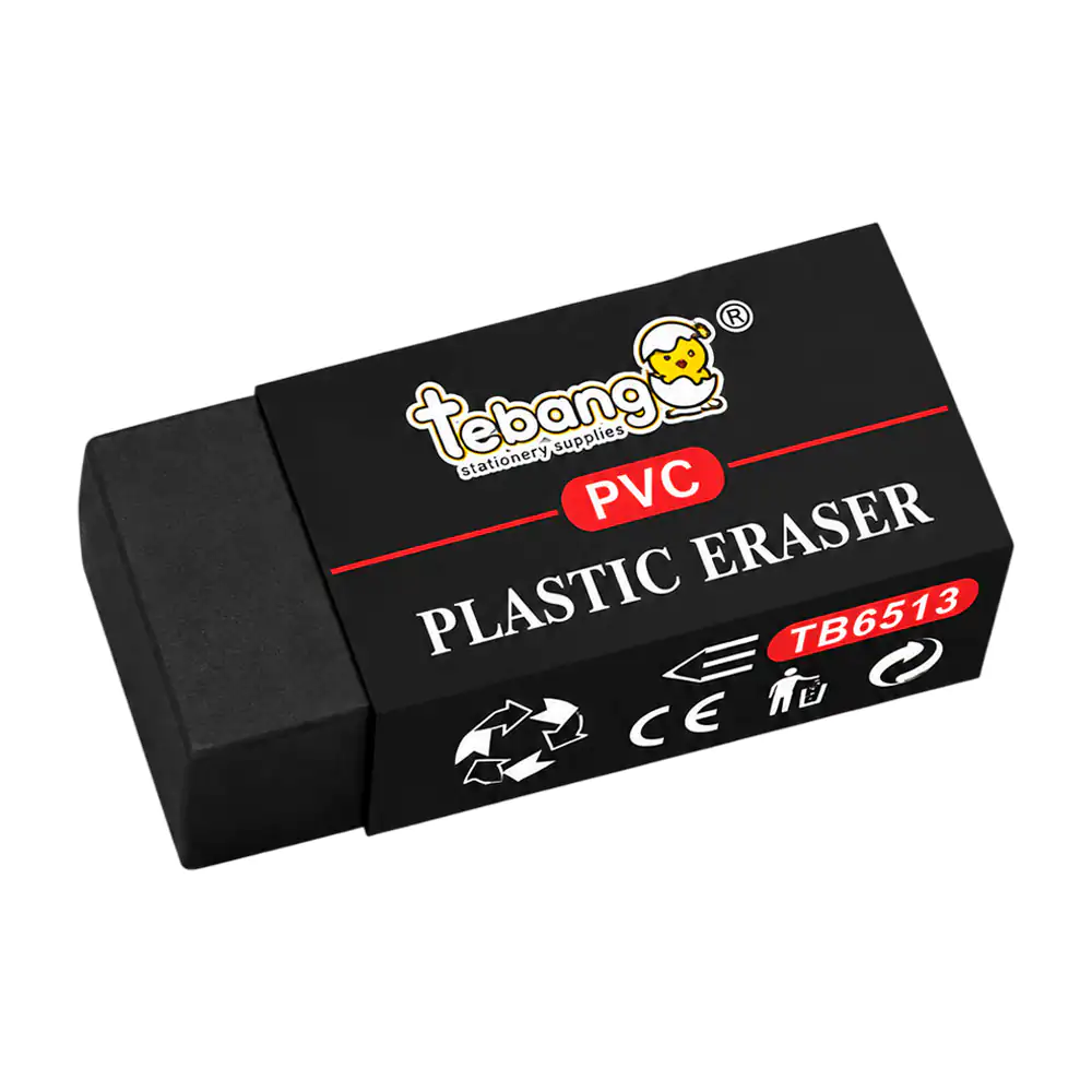 1pza Borrador / goma rectangular de color negro, 6x2x1cm / plastic er…